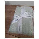 PHF 100% Cotton Waffle Pillow Shams King Size, 2 Pack 20\" x 36\" Soft Skin-Friendly Pillowcases, No Filling, Aesthetic Woven and Breathable Waffle Weave Pillow Case Covers for Bed, Mint Green - Retai