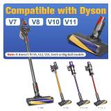 FUNTECK LED Soft Roller Cleaner Head Compatible with Dyson V11 V10 V8 V7 Vacuum Cleaners, Illuminating Hidden Dust and Debris and Ideal for Smooth Hard Floors - Retail: $39