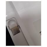 Appears Pre Owned as is Wireless Keyboard and Mouse Combo - Full Size Slim Thin Wireless Keyboard Mouse with Numeric Keypad 2.4G Stable Connection Adjustable DPI (White & Silver) - Retail: $34