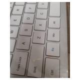 Appears Pre Owned as is Wireless Keyboard and Mouse Combo - Full Size Slim Thin Wireless Keyboard Mouse with Numeric Keypad 2.4G Stable Connection Adjustable DPI (White & Silver) - Retail: $34