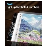 ARTDOT A4 LED Light Pad for Diamond Painting Kits for Adults, USB Powered Adjustable Brightness Diamond Art Light Board with Accessories - Retail: $18