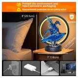 AS IS,HEAD BROKEN SEE PHOTOS Hmusnwol Dragon Lamp Statue Decor-Collectible Light Gifts - Light Up LED Collectible Blue Dragons Statue Dungeons and Dragons Gifts 8\" H for Bedroom Nightstand Bedside Ta