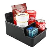 keketuohai Car Storage Organizer Between Seats,Center Console Armrest Storage Box Back Seat Organizer with Small Compartment Car Interior Storage Box,Cup Holder Tray with Non-slip Mat(Black) - Retail: