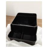 keketuohai Car Storage Organizer Between Seats,Center Console Armrest Storage Box Back Seat Organizer with Small Compartment Car Interior Storage Box,Cup Holder Tray with Non-slip Mat(Black) - Retail: