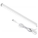 ASOKO Plug-in Under Cabinet Lighting - 12 Inch LED Strip Bar, Cool White 6000k USB Cabinet Light, Slim Undercounter Light for Kitchen/Cupboard/Workbench/Shelf/Desk - Retail: $8