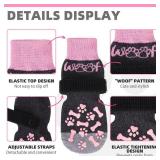 KOOLTAIL Dog Socks Shoes for Hot Pavement to Prevent Licking Paws, Winter Dog Boots&Paw Protector for Hardwood Floors Anti Slip,Traction Control Grip Booties for Small Medium Large Senior Dogs, Pink S