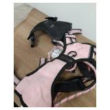 PRE OWNED,AS IS NESTROAD No Pull Dog Harness,Adjustable Oxford Medium Dog Harness with Leash,Reflective No-Choke Pet Vest Harness with Easy Control Soft Handle for Small Medium Large Dogs(M,Pink) - Re