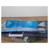 BANNER ONLY Blue 55th Birthday Decorations for Men Women, Navy Blue Silver Happy 55th Birthday Yard Banner, Blue 55th Birthday  for 55th Birthday Anniversary Party Decorations Supplies - Retail: $13