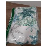 CaliTime Christmas Throw Pillow Covers Decorative 20 X 20 Inches Pack of 2 Cozy Fleece Snowflakes Cushion Cases for Holiday Couch Sofa Bed Living Room Home Smoke Blue Grey - Retail: $20