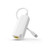 Lightning to Ethernet Adapter Supports All iOS, PoE to Lightning Adapter with 10W Charging for iPad/iPhone/iPod, Power & Data 2-in-1 RJ45 Port, 10/100Mbps Plug & Play, PTAP-AF - Retail: $20