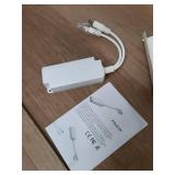 Lightning to Ethernet Adapter Supports All iOS, PoE to Lightning Adapter with 10W Charging for iPad/iPhone/iPod, Power & Data 2-in-1 RJ45 Port, 10/100Mbps Plug & Play, PTAP-AF - Retail: $20