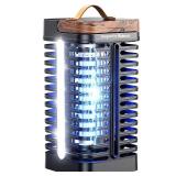 Minimoon Bug Zapper Outdoor with Dual LED Lights, 15W Mosquito Zapper 4200V Electric Fly Trap, Western Theme, IPX4 Waterproof, 5.9 Ft Cord, Fly Zapper for Backyard, Patio, Indoor - Retail: $34