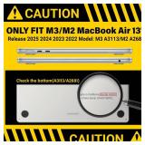 IBENZER Compatible with MacBook air 13 inch Case 2026 2025 2024 2023 2022 M4 A3240 M3 A3113 M2 A2681, HardShellCase w/KeyboardCover ScreenFilm Type-C for Mac air 13.6\", Wine Red, KK-WR+2TC - Retail: 