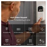 myQ Smart Garage Door Video Keypad with Wide-Angle Camera,Customizable PIN Codes,and Smartphone ControlâTake Charge of Your Garage Access Works with Chamberlain, LiftMaster and Craftsman openers,
