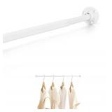 TYRON Mini Thin Closet Rod for Hanging Clothes, 1/2\" Diameter,12 to 18 In. Adjustable Closet Rod, Metal Closet Bar Hanging Rod for Baby Kids Closet, Small Space (White,1 Pcs) - Retail: $12