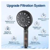 ANNWA Filtered Shower Head with Handheld, 8 Spray Mode High Pressure Showerhead with Filters, Detachable shower head, Water Softener Filters for Hard Water, Remove Chlorine(N8HS702MB-NA) - Retail: $28
