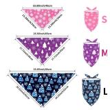JpGdn 10PCS Dog Bandanas Winter for Medium Breed Dog Snow Forest Ice PineTree Kerchief Triangle Bibs Head Scarves for Boys and Girls Grooming Accessories Costume - Retail: $12