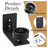 LEIFIDE 4 Pcs Sliding Closet Barn Door Floor Guide Flush Design Wall Mount Bottom Adjustable Roller Flat Non Scratch Barn Door Hardware Kit (8 Assemble Setup Options) - Retail: $26