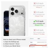 MOSNOVO for iPhone 17 Pro Case | Military Grade 6.6ft Drop Tested | Camera Control | Clear with White Dragon Design - Retail: $28