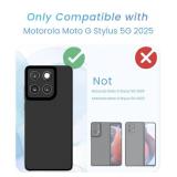 Liufcx for Motorola Moto G Stylus 5G 2025 Love Heart Kickstand Case with 2X Screen Protector: Luxury Plated Gold Edge Slim Soft TPU Shockproof Protection Case for Moto G Stylus 5G 2025 (Blue) - Retail