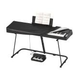 61/88 Keys Piano Cover,Waterproof,Dustproof,UV-proof Digital Piano Cover for 61/88Keys , 420D silver coated Oxford cloth, with Music Stand Zipper, Adjustable Drawstring (BLACK-88KEYS) - Retail: $16