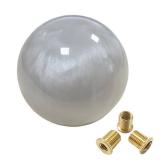ZXFRC Marble Style Round Ball Gear Shift Knob with 3 Adapters M8x1.25 / M10x1.25 / M10x1.5 Suitable for Most Manual Or Automatic Transmissions Without Lock Buttons(Pearl White) - Retail: $14