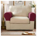 LINGXIYA Soft Stretch Plush Armrest Cover, Armrest Covers for Chairs/Sofas, Couch Arm Covers, Furniture Protector Armchair Slipcover for Recliner, Set of 2(NOT Suitable for Leather Sofas) - Retail: $1