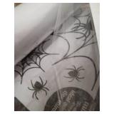 5 Sheets Halloween Window Stickers Wall Decoration Set Spider Web Design Window Clings for Halloween Party Supplies, 70 Pieces