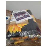 Round Area Rug Non-Slip Large Circle Rugs 3-Feet Diameter for Living Room Bedroom Beautiful Modern Microfiber Soft Carpet Machine Washable Floor Mat Home Decor (Black Sunflower)â¦ - Retail: $30