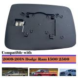 Ram Driver Left Side Heated Mirror Glass Compatible with 2009-2018 Dodge Ram 1500 2500 Left Power Heated Convex Mirror Glass 68050299AA, 68079363AA - Retail: $19