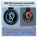 kamapulo X5 Rechargeable & Portable FM Radio Headphones with Best Reception,LED Display,Soft Ear Muffs, FM Headset Radio Receiver for Meeting, Works, Hiking, Jogging (Black) - Retail: $20