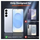 zapica Designed for Samsung Galaxy S25 Case & Galaxy S24 Case, [Military Drop Protection] [Dual Layer Structure Design] Heavy Duty Shockproof Non-Slip Phone Cover 6.2 inch, Black - Retail: $10