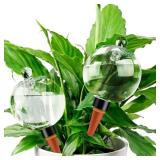 Soilagua 19 oz Extra Large Plant Self Watering Globes Top Fill, Plastic Water Bulbs, Slow Release Terracotta Self Watering Planter Insert, Plant Watering Devices System, Water Spikes Stakes, 2 Pack - 