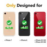 jaroco for iPhone SE Case 2022/2020,iPhone 8/7 [Shockproof] [Dropproof] [Dust-Proof] [Military Grade Drop Tested] with Non-Slip Removable iPhone SE 2022 Case 4.7 Inch-Light Blue+Green - Retail: $13