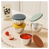 VOZDEPALS 2.4 oz x 6 Pack Sauce Containers for Lunch Box, Salad Dressing Container To Go With Lids - Retail: $17