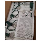Christmas Bubble Lights Set, 8.8Ft Vintage String Lights, 9 Color Bulbs With Silver Glitter Traditional Lights for Christmas Tree Party Indoor Outdoor Decor, Green Wire