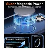 WRJ Case for Samsung Galaxy S25 Ultra, Translucent Magnetic Phone Case for Women Men [Compatible with Magsafe] Slim Anti-Fingerprints Shockproof Protective Cover with Screen Protector-Blue - Retail: $