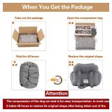 PETNEX Dog Car Seat for Small Dogs, Portable Puppy Car Seat of Easy Installation, Fashionable Pet Carrier Bag with Large Pockets, Machine Washable Dog Booster Seat (Checkered Khaki) - Retail: $43