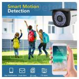 SV3C 5MP WiFi IP Camera Outdoor, Dual Band 2.4GHZ 5GHZ WiFi Security Cameras, Exterior Onvif Cam Support RTSP Browser Viewing, Human Motion Detection, Two-way Audio, IP66 Waterproof, SD Card Recording