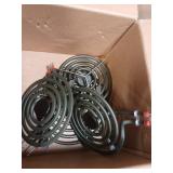 Black Electric Stove Burner Drip Pans WB31M19(8") WB31M20(6") and Electric Stove Burner Replacement MP15YA(6") MP21YA(8") for G-E Hot-point Ken-more Electric Range Stove by MIFLUS