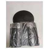 BEABOO 4-Compartment Rotating Paper Cup Holder & Coffee Cup Lid Storage Dispenser, Plastic Cup Dispenser Removable, Space-Saving Countertop Cup Holder for Coffee Bars, Kitchens (Black) - Retail: $13