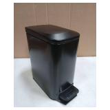 Cesun Small Bathroom Trash Can with Lid Soft Close, Step Pedal, 6 Liter / 1.6 Gallon Stainless Steel Garbage Can with Removable Inner Bucket, Anti-Fingerprint Finish (Matt Black) - Retail: $27