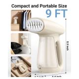 Bear Steamer for Clothes, Handheld Clothes Steamer,1300W Strong Power Garment Steamer with 230ml Tank,Fast Heat-up, Auto-Off, Steam Iron Fabric Wrinkle Remover with Brush for Home and Travel - Retail: