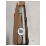 1.3 Inch Diameter Closet Rods for Hanging Clothes, Metal Heavy Duty Closet Rod 17-28 Inch Adjustable, White Closet Bar for Hanging Clothes, Suitable for Closet, Wardrobes, Bathroom, Windows - Retail: 