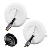VCELINK Brush 3.79" (96 mm) in Wall Cable Management Kit, Cord Hider for Low Voltage Cables Pass Through, Includes Hole Saw Drill Attachment and Mounting Brackets for Easy Install, 2-Pack - Retail: $1