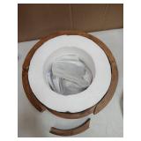 Monyohame Farmhouse Rustic Ceiling Light Fixtures - Deer Bear Design, 3-Light Round E12 Base Black Metal Brown Wood Fixture Ideal for Kitchen, Living Room,Foyer, Bedroom, Hallway, and Rustic Style (Wo