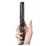 1 Inch Mini Travel Curling Iron, 100-240V Travel Dual Voltage Curling Iron for Short Hair with 5 Heat Settings, Small Curling Wand with Temperature Memories and Lock, Rose Gold - Retail: $25