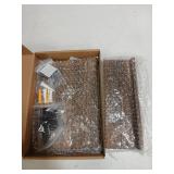 Lwenki Key Holder for Wall, Decorative Key and Mail Holder with Shelf Has Large Key Hooks for Bags, Coats Paulownia Wood Key Hanger with Mounting Hardware (9.8W x 6.7H x 4.2D) (Brown) - Retail: $15