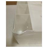 LETURE Desktop Organizer with Drawer, Accessories Stationary Organizer Desk Caddy, Pen/Pencil/Business Card/Sticky Note Tray/Paperclip Holder Storage Box (White) (Corner Cracked) - Retail: $10