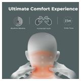 TREVEX Neck Massager with Heat - Deep Tissue Neck Pain Relief U-Shape Design Electric Cordless Massager Pillow for Travel Office Home Shiatsu Neck Pillow Gifts for Men Women Dad Mom, Black - Retail: $